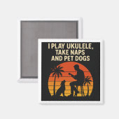 Ich spiele Ukulele - Magnet (Vorderseite/Rückseite)