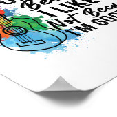 Ich spiele Ukulele, weil ich es mag Ukulele Poster (Ecke)