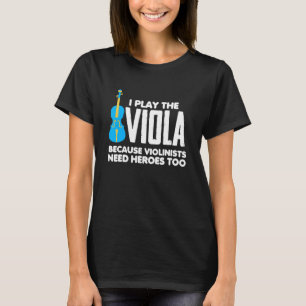 Ich spiele Viola, weil Violinisten auch Helden bra T-Shirt