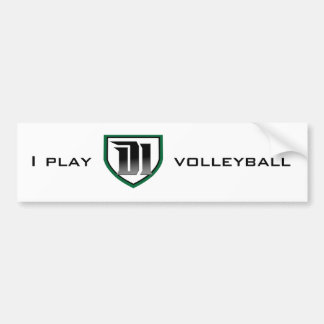 Ich spiele Volleyball D1: Autoaufkleber