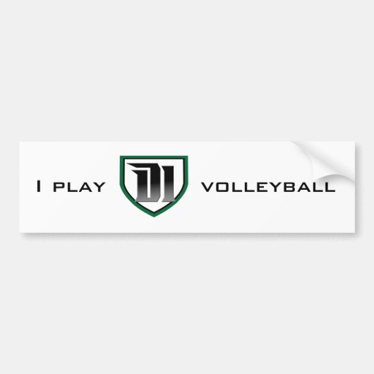 Ich spiele Volleyball D1: Autoaufkleber (Vorne)