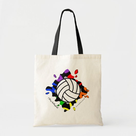 Ich spiele Volleyball Ranbow Tragetasche (Vorne)