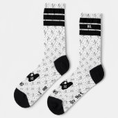 Ich spiele Weiße Crew Socken (Linkes Detail)