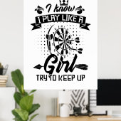 Ich spiele wie ein Mädchen Poster (Heimbüro)