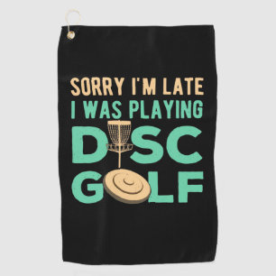 Ich spielte Disk Golf Golfhandtuch