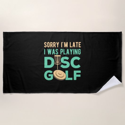 Ich spielte Disk Golf Strandtuch (Vorderseite)
