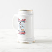 Ich spielte Fußball mit meinem Kopf Bierstein Bierglas (Vorderseite Links)