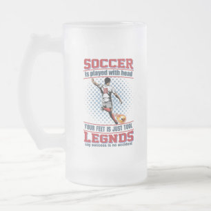 Ich spielte Fußball mit meinem Kopf Mattiertes Gla Mattglas Bierglas