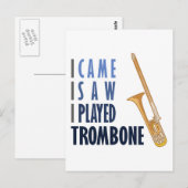 Ich spielte Trombone Postkarte (Vorne/Hinten)