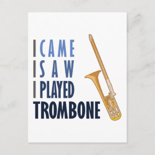 Ich spielte Trombone Postkarte