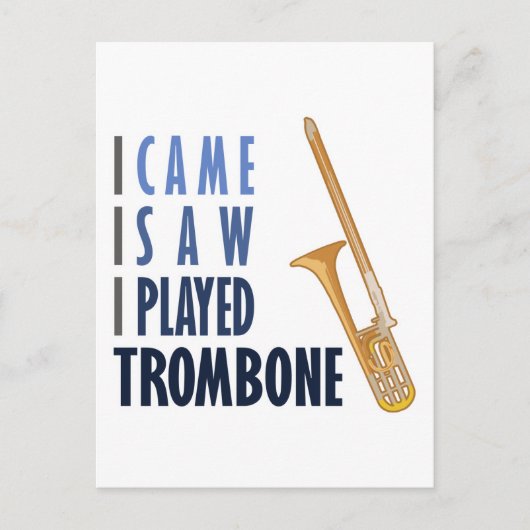 Ich spielte Trombone Postkarte (Vorderseite)