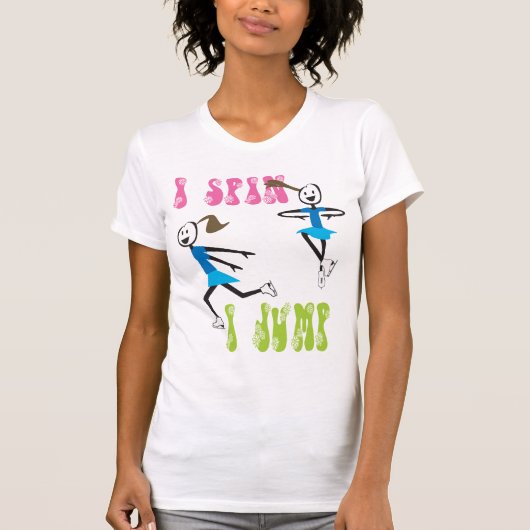 ich spinne mich springe Eis-Skaten-T-Shirt T-Shirt (Vorderseite)