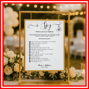 Ich spioniere Foto-Jagd Hochzeitsempfang Schnitzel Poster