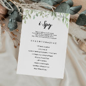 Ich spioniere Hochzeitskarte oder Brautparty-Spiel Einladung