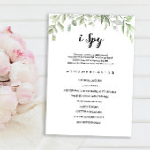 Ich spioniere Hochzeitskarte oder Brautparty-Spiel Einladung