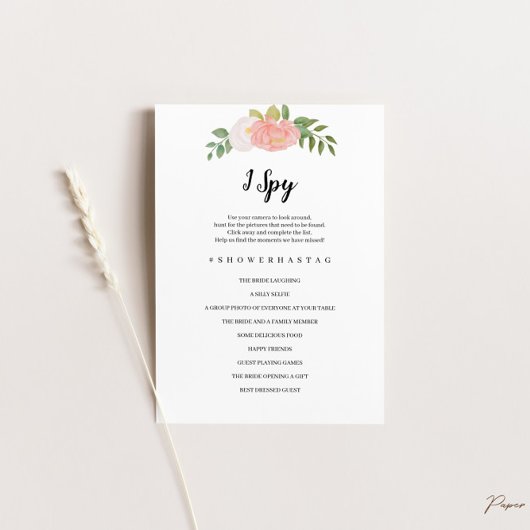 Ich spioniere Hochzeitskarte oder Brautparty-Spiel Einladung