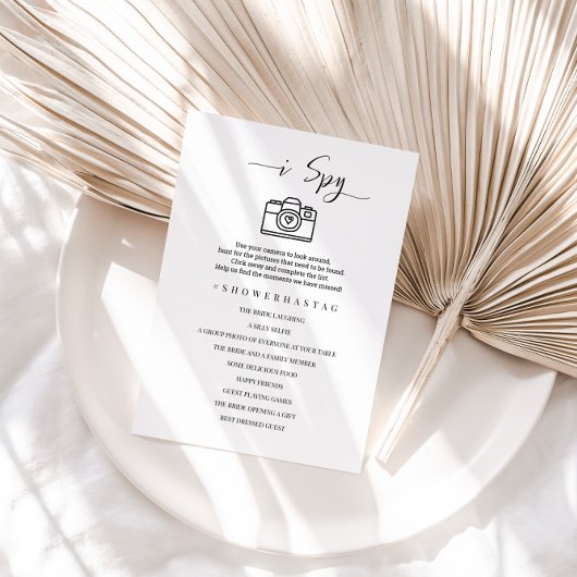 Ich spioniere Hochzeitskarte oder Brautparty-Spiel Einladung