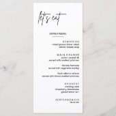 Ich spioniere Hochzeitsspiel Capture the Liebe Fot Menükarte (Rückseite)