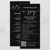 Ich spioniere Hochzeitsspiel Capture the Liebe Fot Menükarte (Vorne/Hinten)