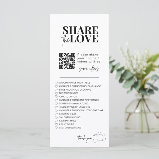 Ich spioniere Hochzeitsspiel Den Foto der Liebe te Menükarte (Stehend Vorderseite)