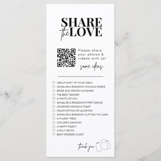 Ich spioniere Hochzeitsspiel Den Foto der Liebe te Menükarte (Vorderseite)