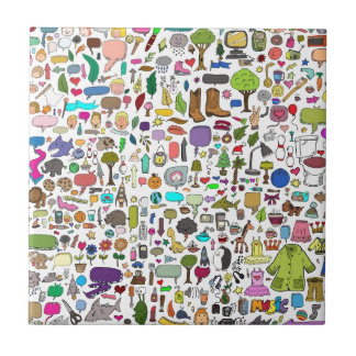 Ich spioniere mit meinem kleinen Auge aus Fliese