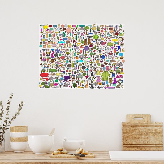 Ich spioniere mit meinem kleinen Auge Poster (Küche)