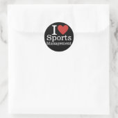 Ich ❤️ Sportmanagement für Studenten/Fakultätsschu Runder Aufkleber (Tasche)