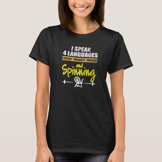 Ich spreche 4 Sprachen Funny Handinning Sarcastic  T-Shirt (Vorderseite)