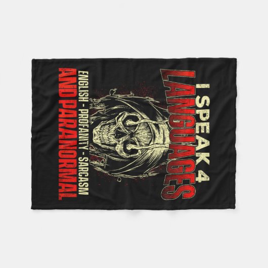 Ich spreche 4 Sprachen - Geisterjagd Paranormale R Fleecedecke (Vorderseite (Horizontal))