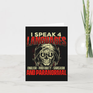 Ich spreche 4 Sprachen - Geisterjagd Paranormale R Karte
