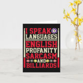 Ich spreche 4 Sprachen Profanity Sarcasm und Billi Karte (Gelbe Blume)