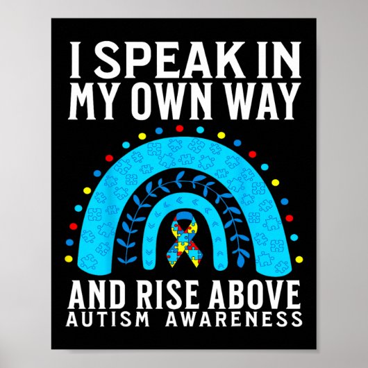 Ich spreche auf meine eigene Weise Unterstützung A Poster (Vorne)
