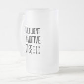 ICH SPRECHE AUTOMOTIVE QUOTEN MATTGLAS BIERGLAS (Vorderseite Links)