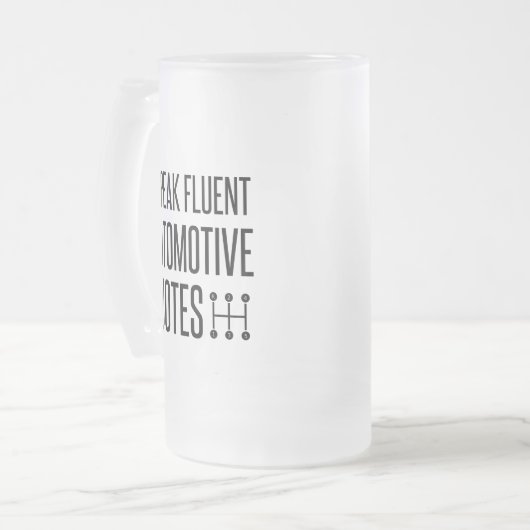 ICH SPRECHE AUTOMOTIVE QUOTEN MATTGLAS BIERGLAS (Vorderseite Links)