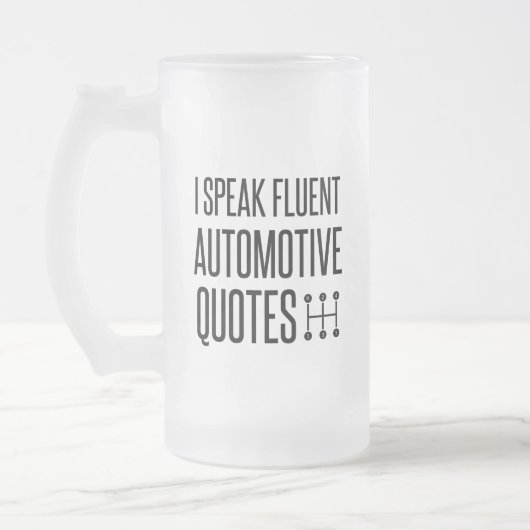 ICH SPRECHE AUTOMOTIVE QUOTEN MATTGLAS BIERGLAS (Links)