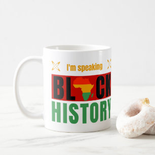 Ich spreche Black History Month Geschichtslehrer Kaffeetasse