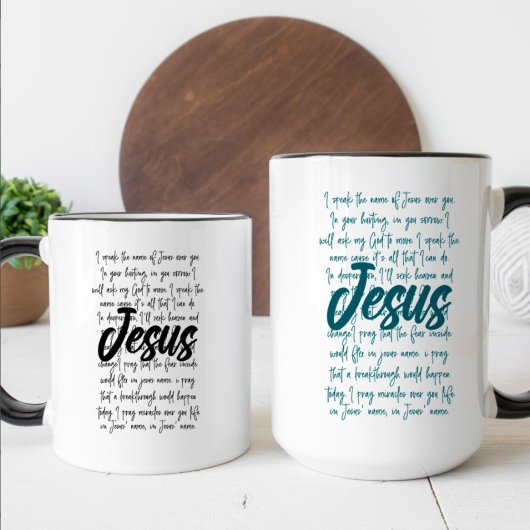 Ich spreche den Namen Jesu über dich Christlich Kaffeetasse