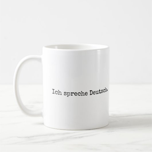 Ich spreche Deutsch, Ich spreche Deutsch Tasse (Links)
