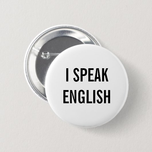ICH SPRECHE ENGLISCH BUTTON (Vorne & Hinten)