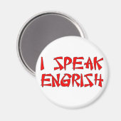 Ich spreche Englisch Magnet (Vorderseite/Rückseite)