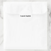 Ich spreche Englisch Runder Aufkleber (Tasche)