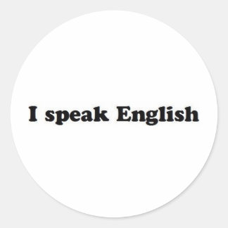 Ich spreche Englisch Runder Aufkleber