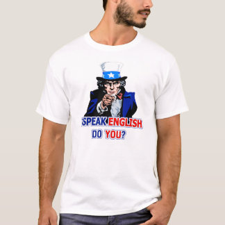 Ich spreche englisches grundlegendes T-Shirt