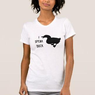 "Ich spreche Ente" Pekin Enten-Silhouette-T - T-Shirt