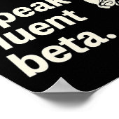 Ich spreche fließend Beta Climbing Grafik Poster (Ecke)