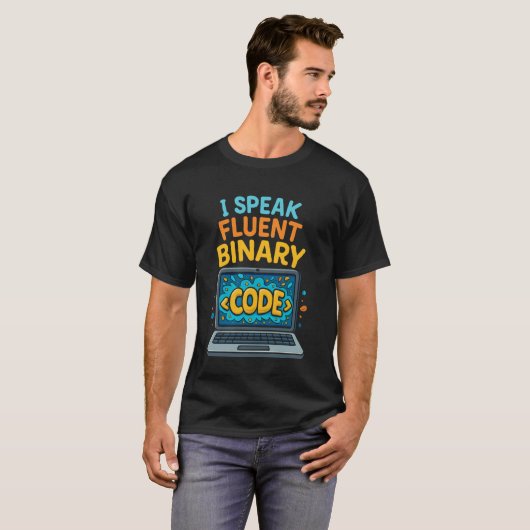 Ich spreche fließend Binär Funny Coding Programmie T-Shirt (Vorne ganz)