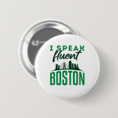 Ich spreche fließend Boston Bostonian Akzent Button (Vorne & Hinten)