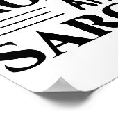 Ich spreche fließend Broadway und Sarcasm Funny Poster (Ecke)