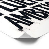 Ich spreche fließend Ehrgeiz Typografie Poster (Ecke)